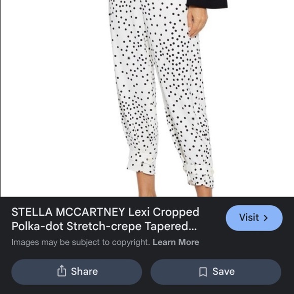 Stella McCartney Kids Polka Dot Pants - White and Black Nwt real real - Picture 2 of 3